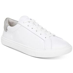 Sam Edelman Women's Lupita Lace Up Sneakers White Leather 8